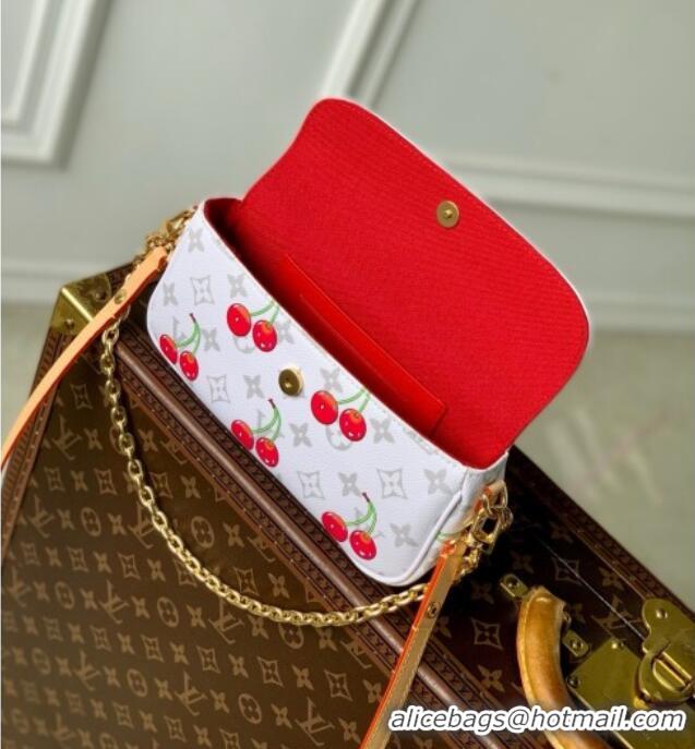 Affordable Price Louis Vuitton LV x TM Wallet On Chain Ivy Bag in Monogram Cherry Canvas M14239 White 2025