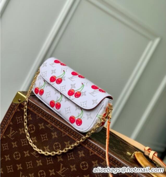 Affordable Price Louis Vuitton LV x TM Wallet On Chain Ivy Bag in Monogram Cherry Canvas M14239 White 2025