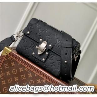 Top Quality Louis Vuitton Soul Trunk Bag in Taurillon Monogram Embossed Leather M13871 Black 2025