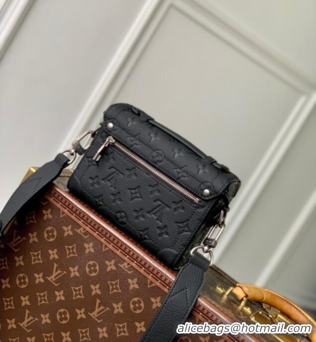 Top Quality Louis Vuitton Soul Trunk Bag in Taurillon Monogram Embossed Leather M13871 Black 2025