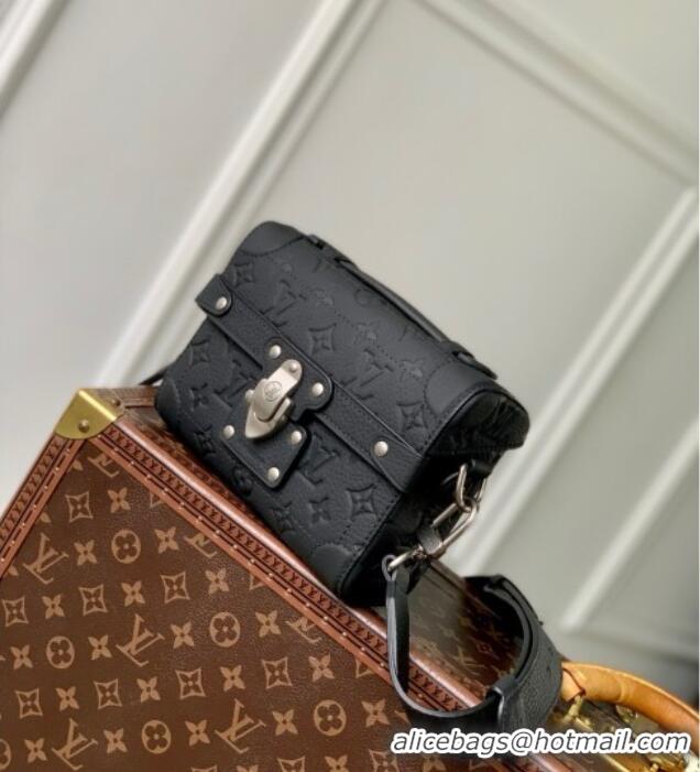Top Quality Louis Vuitton Soul Trunk Bag in Taurillon Monogram Embossed Leather M13871 Black 2025