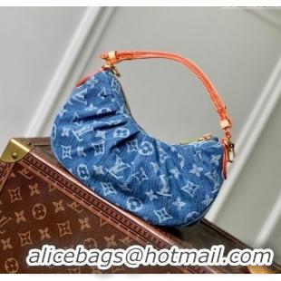 Top Quality Louis Vuitton Pochette Valley Bag in Denim Blue Organic cotton M13571 2025
