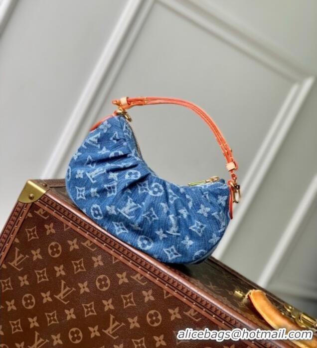 Top Quality Louis Vuitton Pochette Valley Bag in Denim Blue Organic cotton M13571 2025