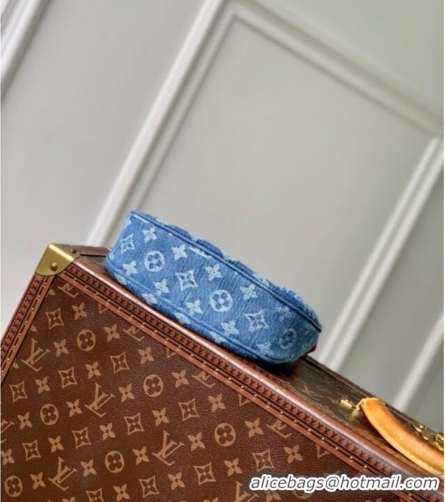Top Quality Louis Vuitton Pochette Valley Bag in Denim Blue Organic cotton M13571 2025