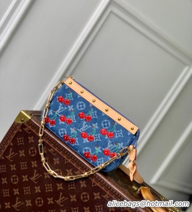 Top Quality Louis Vuitton LV x TM Pochette Accessoires in Monogram Cherry Denim M13994 2025