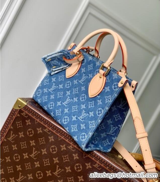 Grade Quality Louis Vuitton OnTheGo PM Tote Bag in Monogram Denim M14633 2025