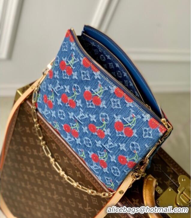 Best Quality Louis Vuitton LV x TM Coussin PM Bag in Monogram Cherry Denim M14978 2025