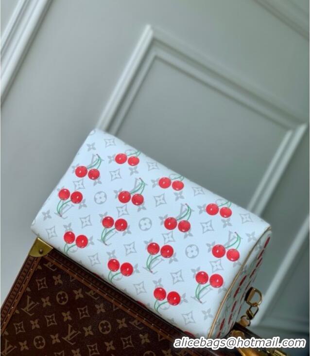 Louis Vuitton LV x TM Speedy Soft Bandouliere 30 Bag in Monogram Cherry Canvas M14238 White 2025