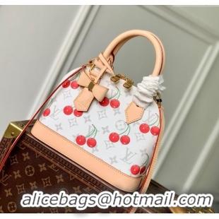 Promotional Louis Vuitton LV x TM Alma BB Bag in Monogram Cherry Canvas M14234 White 2025