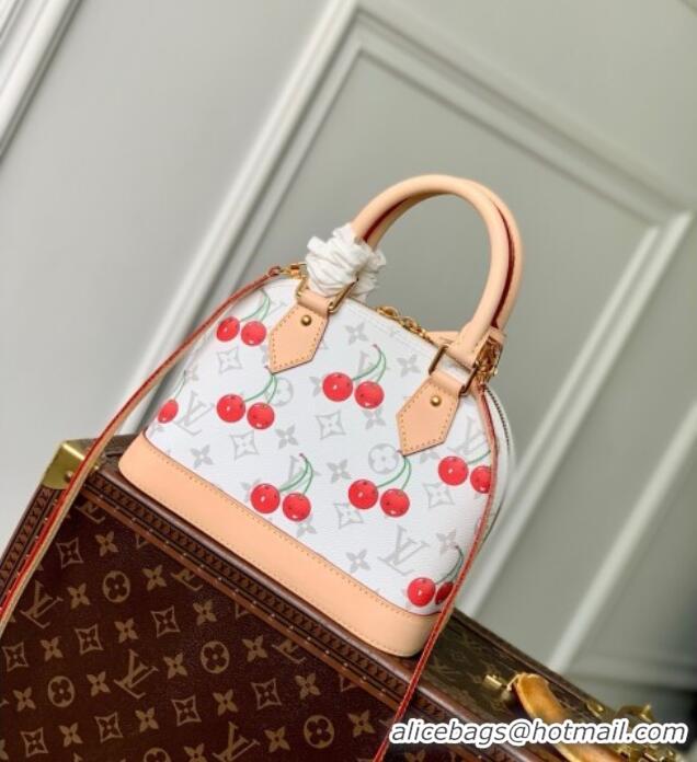 Promotional Louis Vuitton LV x TM Alma BB Bag in Monogram Cherry Canvas M14234 White 2025