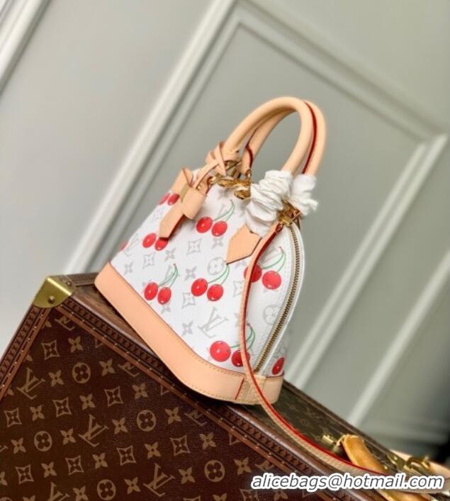 Promotional Louis Vuitton LV x TM Alma BB Bag in Monogram Cherry Canvas M14234 White 2025