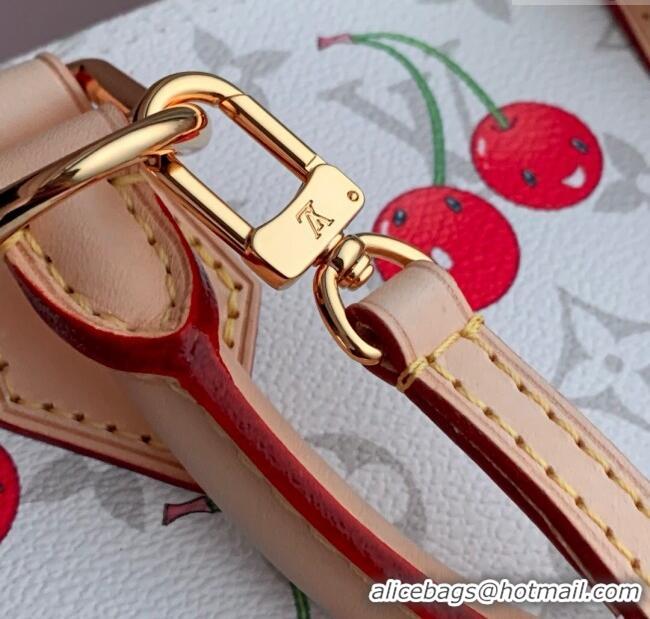 Promotional Louis Vuitton LV x TM Alma BB Bag in Monogram Cherry Canvas M14234 White 2025