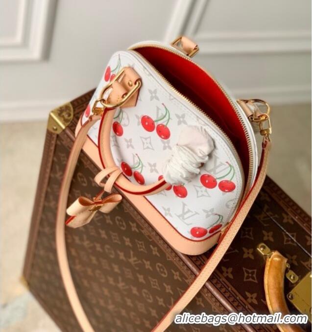 Promotional Louis Vuitton LV x TM Alma BB Bag in Monogram Cherry Canvas M14234 White 2025