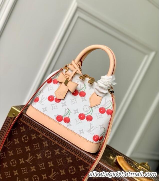 Promotional Louis Vuitton LV x TM Alma BB Bag in Monogram Cherry Canvas M14234 White 2025