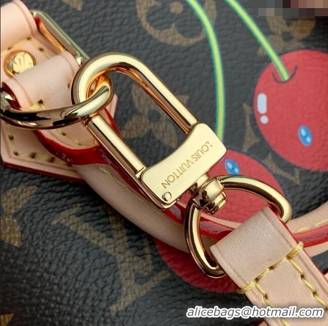Top Quality Louis Vuitton LV x TM Nano Alma Bag in Monogram Cherry Canvas M13416 Brown 2025