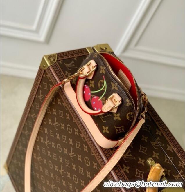 Top Quality Louis Vuitton LV x TM Nano Alma Bag in Monogram Cherry Canvas M13416 Brown 2025