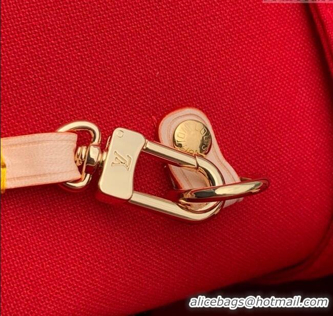 Famous Brand Louis Vuitton LV x TM Neverfull MM Bag in Monogram Cherry Canvas M13263 2025
