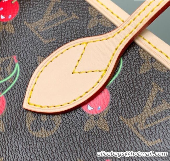 Famous Brand Louis Vuitton LV x TM Neverfull MM Bag in Monogram Cherry Canvas M13263 2025
