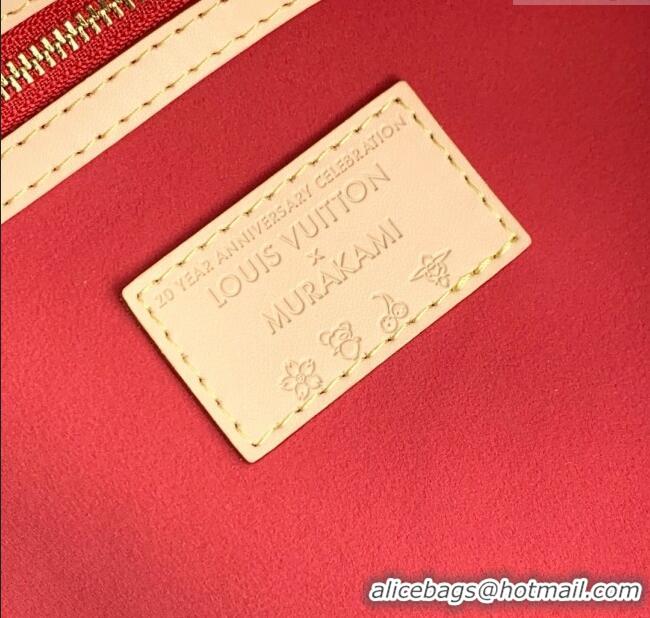 Best Quality Louis Vuitton LV x TM Keepall Bandouliere 45 Bag in Monogram Cherry Canvas M13764 White 2025