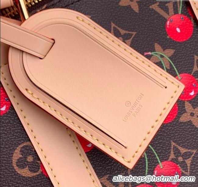 Famous Brand Louis Vuitton LV x TM Keepall Bandouliere 45 Bag in Monogram Cherry Canvas M13764 Brown 2025