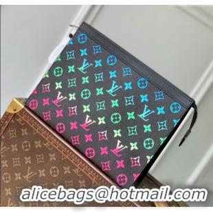 Top Grade Louis Vuitton Pochette Voyage MM Pouch in Monogram Canvas M13907 Black/Multicolor 2025