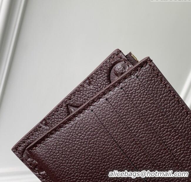Best Price Louis Vuitton Felicie Pochette Bag in Embossed Grained Leather M14193 Chocolate 2025