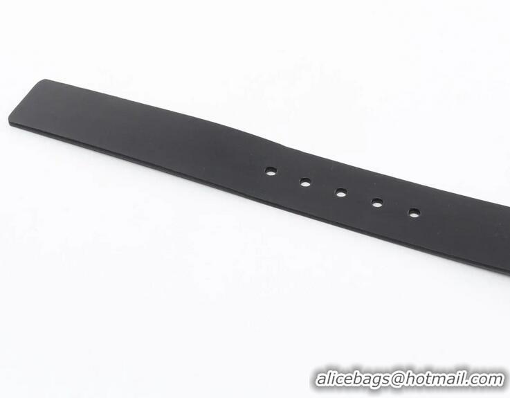 ​Best Price Loewe Round Leather Soft Belt Width 3.5cm L0908 Black