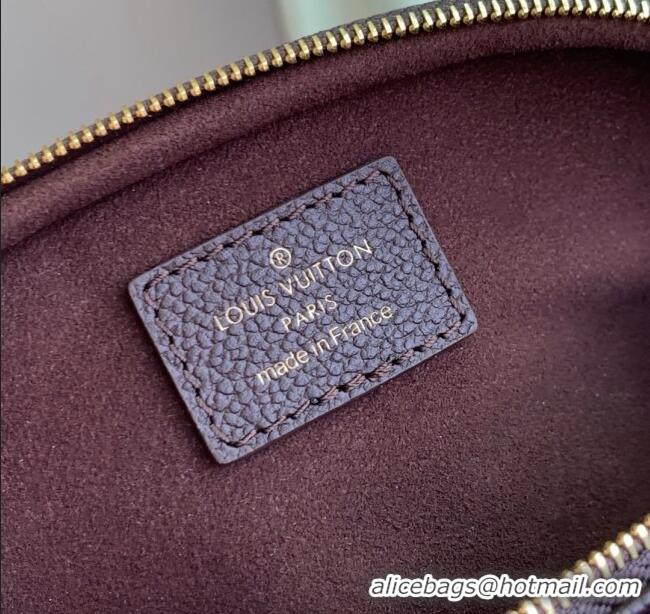 Super Quality Louis Vuitton Mini Bumbag in Embossed Grained Leather M13827 Chocolate 2025