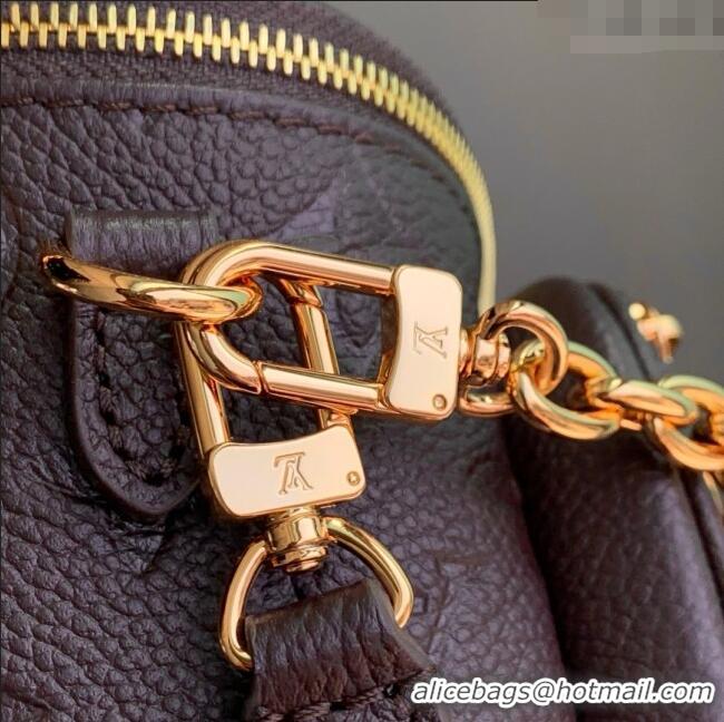 Super Quality Louis Vuitton Mini Bumbag in Embossed Grained Leather M13827 Chocolate 2025