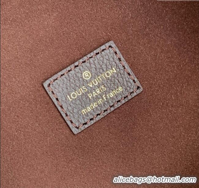 Grade Promotional Louis Vuitton Loop Hobo Bag in Lambskin Leather M14042 Chocolate 2025