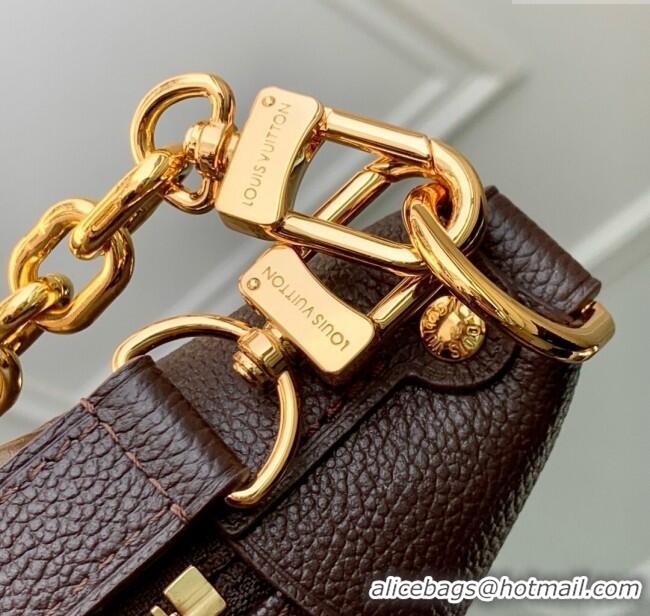 Grade Promotional Louis Vuitton Loop Hobo Bag in Lambskin Leather M14042 Chocolate 2025