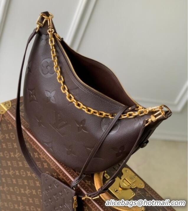 Grade Promotional Louis Vuitton Loop Hobo Bag in Lambskin Leather M14042 Chocolate 2025