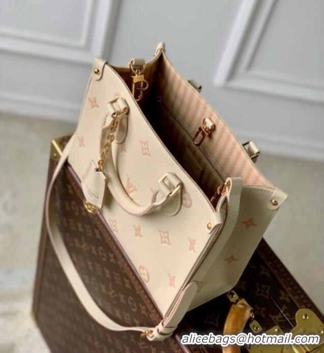 Well Crafted Louis Vuitton OnTheGo PM Bag in Eden Debossed Grained Cowhide Leather M14403 2025