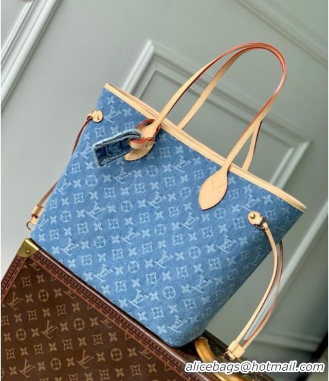 Super Quality Louis Vuitton Neverfull MM Bag in Monogram Denim Blue M13192 2025