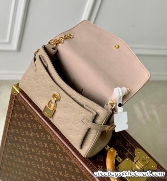 Reasonable Price Louis Vuitton Anytime Flap Bag in Cowhide Leather M14973 Tourterelle Gray 2025