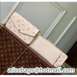 Low Cost Louis Vuitton Felicie Pochette Bag in Bicolor Eden Embossed Grained Cowhide Leather M14968 2025