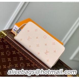 Top Grade Louis Vuitton Zippy Wallet in Bicolor Eden Embossed Grained Cowhide Leather M61864 2025