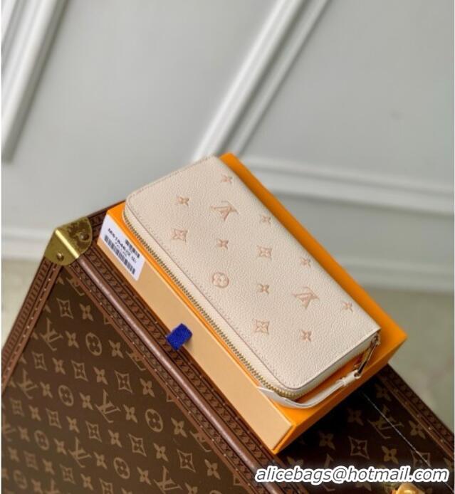 Top Grade Louis Vuitton Zippy Wallet in Bicolor Eden Embossed Grained Cowhide Leather M61864 2025