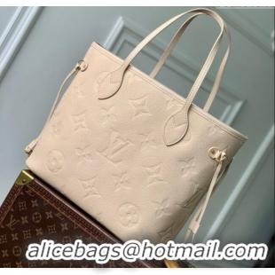 Affordable Price Louis Vuitton Neverfull MM Bag in Sand Grained Cowhide Leather M14319 2025