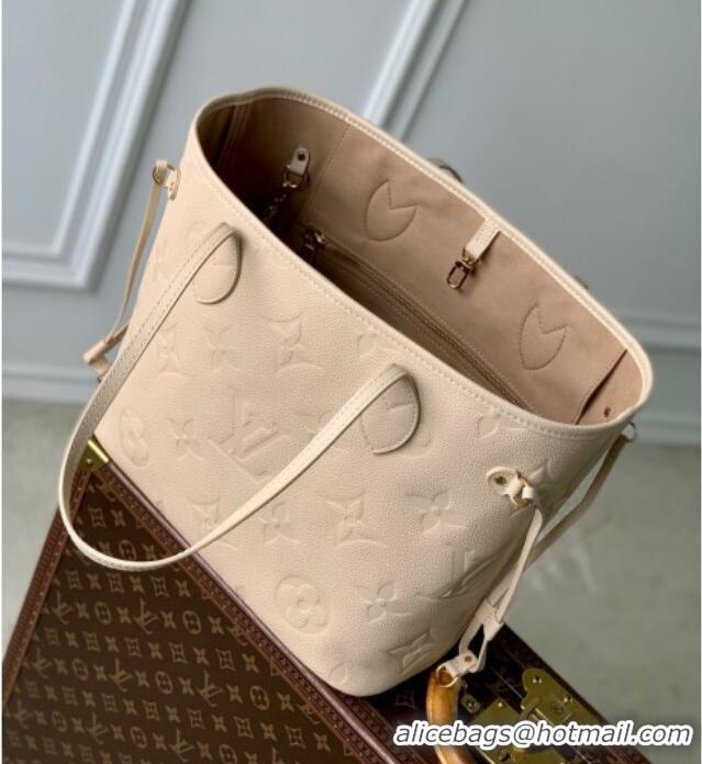 Affordable Price Louis Vuitton Neverfull MM Bag in Sand Grained Cowhide Leather M14319 2025