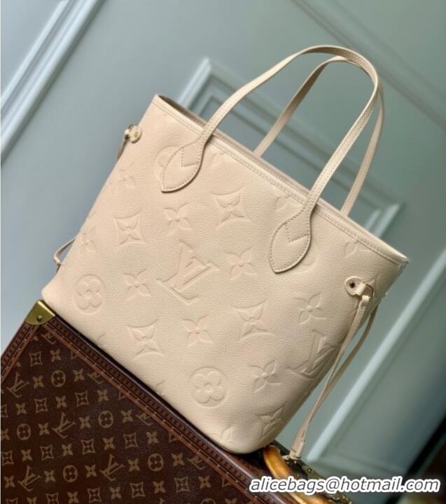 Affordable Price Louis Vuitton Neverfull MM Bag in Sand Grained Cowhide Leather M14319 2025