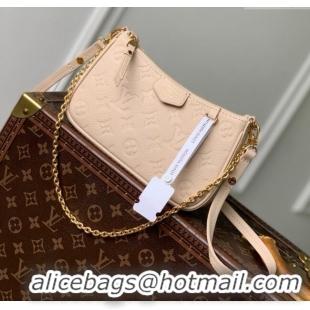 Best Quality Louis Vuitton Easy Pouch Bag in Sand Embossed Grained Cowhide Leather M14421 2025