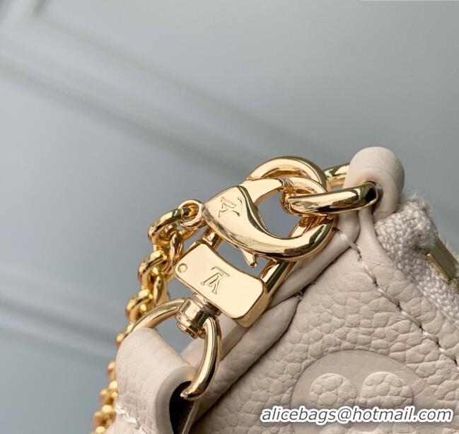 Best Quality Louis Vuitton Easy Pouch Bag in Sand Embossed Grained Cowhide Leather M14421 2025