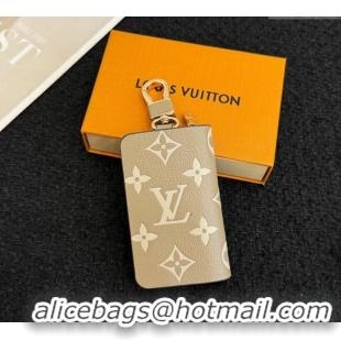 Grade Design Louis Vuitton Car Key Pouch Grained 0616 Beige 2025