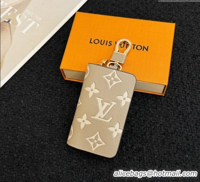 Grade Design Louis Vuitton Car Key Pouch Grained 0616 Beige 2025
