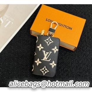 Grade Discount Louis Vuitton Car Key Pouch 0616 Black/Beige 2025