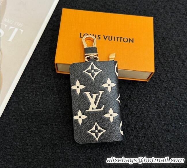 Grade Discount Louis Vuitton Car Key Pouch 0616 Black/Beige 2025