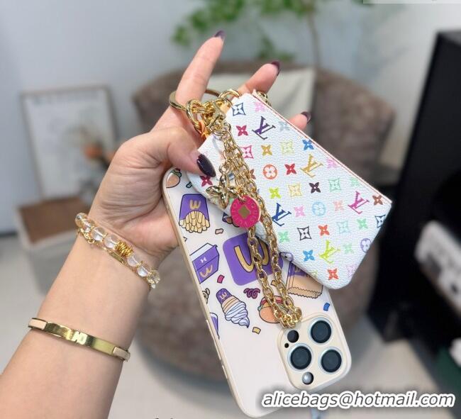 Top Grade Louis Vuitton LV x TM Phone Holder M14099 White/Multicolor 2025