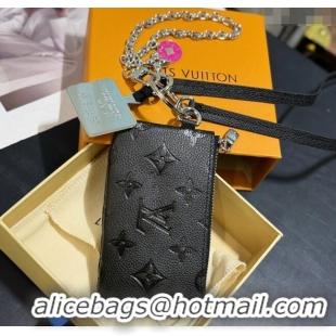 Best Quality Louis Vuitton Phone Holder Grained M14099 Black 2025