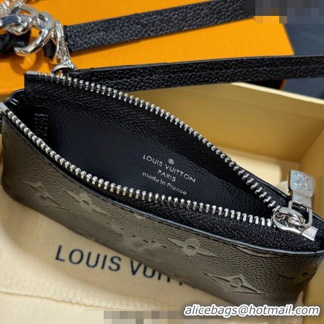Best Quality Louis Vuitton Phone Holder Grained M14099 Black 2025